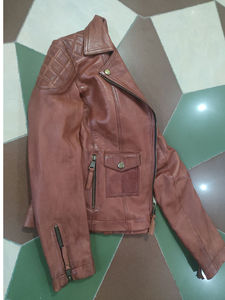 Chaqueta Varsity de Cuero de Oveja Genuino para Mujer, Personalizada OEM, Transpirable, Resistente al Viento, con Calefacción, de Fabricante - Product Image 5