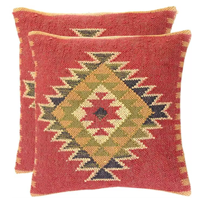 Housses de coussin carrées modernes en laine tissée à la main, écologiques, antibactériennes, réversibles, avec broderie 3D - Product Image 3