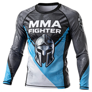 Rashguard de MMA de Alta Calidad, Ropa Deportiva Ecológica, Transpirable, de Secado Rápido, Manga Larga, Nailon y Poliéster - Product Image 4