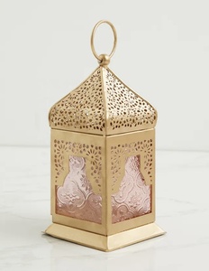 Wholesale Ramadan & Eid Decorations <b>Lights</b> Mini Metal <b>Moroccan</b> Candle Holder Lanterns Color Glass Hanging and Tabletop Lanterns - Product Image 4