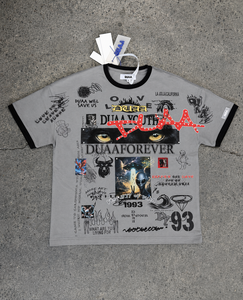 Nouveau T-shirt graphique vintage délavé coupe régulière personnalisé pour homme 2026, 100 % coton molletonné 300g, streetwear imprimé délavé à l'acide - Product Image 6