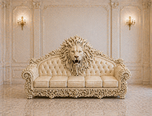 Exquisite Lion Face Carved Teak Wood Square <b>Sofa</b> Set High-End Living Room Furniture Luxury Finish <b>Sofa</b>/Couch Center <b>Table</b> - Product Image 2