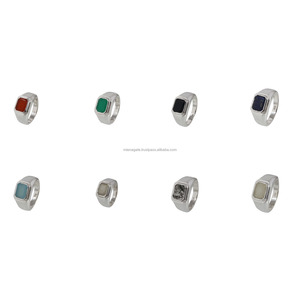 Anillo de boda de cristal de lujo original para hombre, Plata de Ley 925 de primera calidad, hecho a mano, Cuadrado ovalado, corte de pera, regalo religioso ajustable - Product Image 5