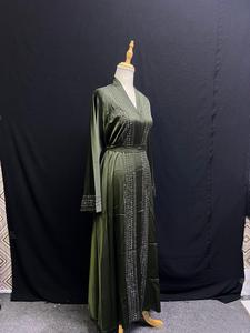 New Dubai style abaya Traditional Islamic Women's Saudi Arabian Abaya Spring Polyester Breathable Ankle Length Muslim - Product Image 5