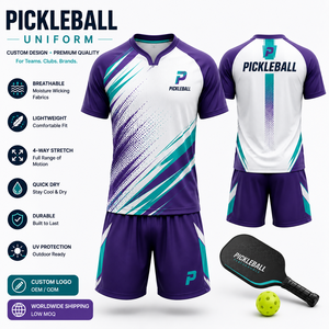 Fabricant d'uniformes de pickleball personnalisés OEM ODM, maillots et shorts de pickleball par sublimation, vente en gros de vêtements de sport d'équipe, marque privée F - Product Image 5