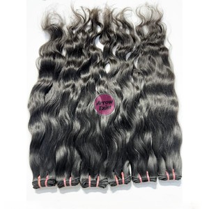 Extensiones de Cabello Virgen Remy Indio al por Mayor Arrow Exim Modelo 008 con Cutícula Alineada, Ondulado Natural, 100g, Doble Trama a Máquina, Calidad Superior - Product Image 2