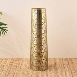 Modern <b>Rustic</b> Brass Floor Vase Tall Handmade Lightweight Flower Vase for Wedding Home Decor - Product Image 2