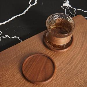 Juego de Posavasos Redondos de Madera con Soporte, Reutilizables, Ecológicos, de 3 mm de Grosor, Diseño Contemporáneo, para Bebidas, en Stock - Product Image 5