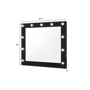 Specchio da Trucco Glamour Nero con Cornice e Luci LED Integrate - 1 Pezzo - Product Image 5