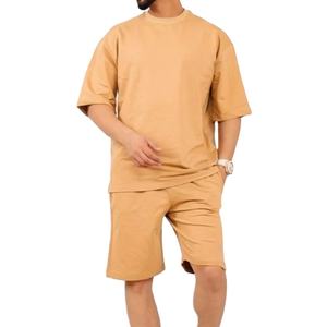 Ensemble de survêtement d'été personnalisé de haute qualité avec logo imprimé, t-shirt et short assortis pour hommes, ensemble de gym - Product Image 1