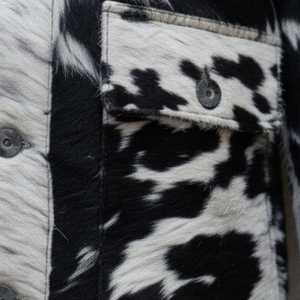 Genuine Cowhide Leather Winter Jacket Men's Wholesale Price Custom Logo High Quality Cowhide Jackets - Product Image 3