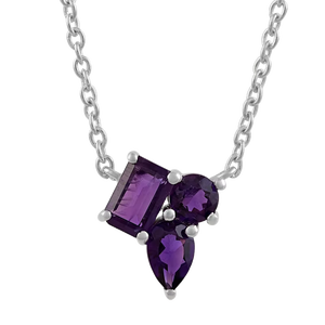 Amethyst Pendant in 92.5 Sterling Silver KLSP-50612 - Product Image 1