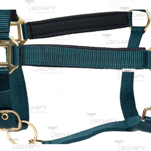 Premium Adjustable Nylon Horse <b>Halter</b> with Soft Padding Durable Heavy Duty Headcollar Equestrian Tack - Product Image 4