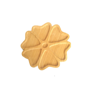 Plateau en bois personnalisable avec gravure étoile et lune Eid Mubarak, design floral, pour la décoration de la maison - Product Image 1