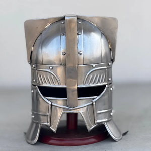 Casco de Guerrero Enano Medieval de Acero Pulido Fundido en 3D, Armadura de Cosplay, Recreación Histórica, Accesorio de Fantasía - Product Image 1