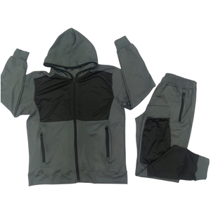 Conjunto Deportivo Informal Ligero Colorblock para Hombre, con Capucha y Cremallera Completa, para Correr, Entrenar, con Bolsillos Laterales, 100% Poliéster - Product Image 1