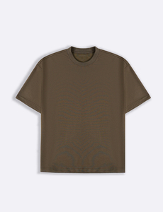 Camiseta Oversize Lavada 100% Algodón Cuello Redondo Manga Corta Color Sólido Uso Casual Camiseta con Logo Personalizado Para Hombre - Product Image 1