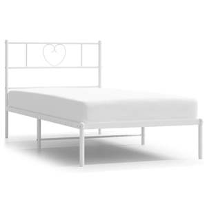 Cadre de lit simple en acier blanc thermolaqué - Product Image 2