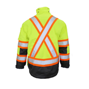 OEM Support Men's Hi-Vis <b>Waterproof</b> Safety Jacket <b>Work</b>-<b>wear</b> Winter Vest with Reflective Tape with Custom Logo and Color - Product Image 4