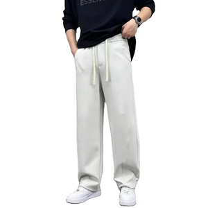Lyocell กางเกงยีนส์ขายาวสำหรับผู้ชาย, กางเกงยีนส์ขายาวกางเกงขากว้างทรงหลวมลำลองทรงตรงเอวยางยืดแฟชั่นของผู้ชายกางเกงผ้าไอซ์ซิลค์บางสำหรับฤดูร้อน - Product Image 4