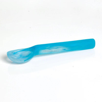 Cuchara de café de resina Aqual real de Color personalizado, nuevo diseño, utensilios de cocina, vajilla, juego de cubiertos para el hogar, boda, cuchara para helado