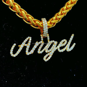 Master Rocks Jewelry Pendentif en moissanite personnalisé en argent sterling 925 Nom personnalisé Buss Down Hip Hop VVS Pendentif en moissanite - Product Image 3