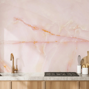 Losa de Piedra Natural en Tono Rosa Mármol con Patrón de Vetas Diagonales para Encimeras, Pisos, Paneles de Pared y Azulejos de Interior - Product Image 2