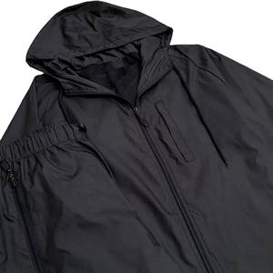 Ensemble de survêtement unisexe couleur vive, manches longues, capuche, fermeture éclair, poches latérales, coupe régulière, polyester léger, tenue décontractée, printemps - Product Image 3