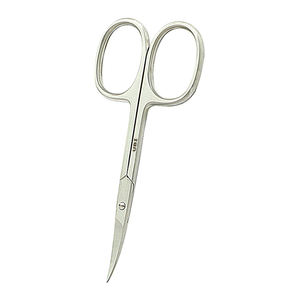Ciseaux à cuticules en acier à haute teneur en carbone de 9,5 cm, lames courbées extra fines avec design ergonomique pour la manucure, la pédicure et le soin du visage - Product Image 1