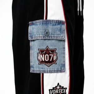 Women's Oversized Street Style Denim Panel Slim Fit Jacket Pants Two Piece <b>Set</b> Cartoon Track <b>set</b> Loose Fit Full Length Track <b>Set</b> - Product Image 6