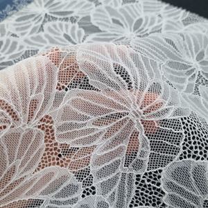 Leaf Floral Lightweight Stretch <b>Lace</b> Fabric 147cm Nylon Spandex <b>Elastic</b> Warp Knit Customized Color Custom Designs Accepted for - Product Image 4
