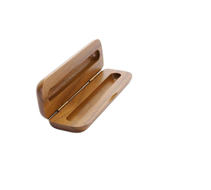 Boîte à stylos en bois écologique en bois d'acacia, étui à stylos pour Thanksgiving, poli, avec logo gravé sur mesure - Product Image 6