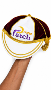 Gorra de Béisbol de Terciopelo Patch House, 6 Paneles, Logotipo Bordado, Unisex, Formal, Roja, Blanca, Dorada, con Borla - Product Image 3