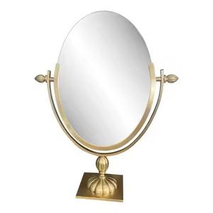 Espejo de mesa de metal con soporte, espejo de tocador para maquillaje, espejo cosmético para mesa de tocador y baño - Product Image 1