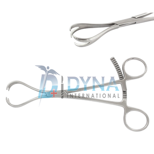 Forceps de réduction osseuse à double pointe de haute qualité, 17 cm, droits, instruments orthopédiques certifiés CE - Product Image 2