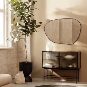 Irregular Shape Glass <b>Wall</b> Mirror Minimalist Abstract Design for Living Room Home Decor Single Piece - Product Image 1