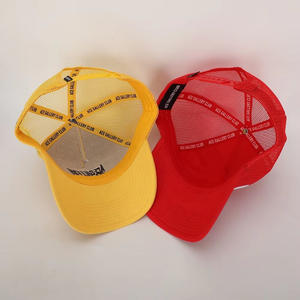 Gorra Trucker Clásica de Malla con Parche Tejido, Gorras de Algodón Rojas con Logotipo Bordado, Gorra Deportiva de 5 Paneles OEM de Alta Calidad Personalizada al por Mayor - Product Image 6