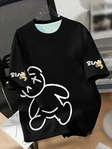 Camiseta Personalizada para Hombre, 100% Algodón Jersey, con Logotipo Frontal, Cómoda, Transpirable, Estilo Casual de Verano, Moda Urbana - Product Image 1