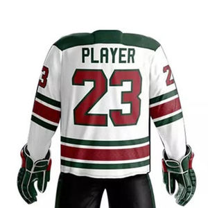 Uniforme de Hockey sobre Hielo Hecho a Mano Personalizado, 100% Poliéster, Secado Rápido, Transpirable, Antibacterial, Manga Corta, Diseño Personalizado de Alta Calidad - Product Image 5