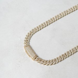 Collier chaîne unisexe de créateur en moissanite, en argent sterling 925, luxe, style hip-hop, maillons sertis, bijoux de mode personnalisés et étincelants - Product Image 5