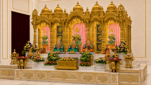 วัดโกลเด้น สวามินารายัน แมนดีร์ ที่งดงามสำหรับห้องสวดมนต์ชุมชน วัดไม้สไตล์แกรนด์ฮาเวลีสำหรับศูนย์ประชุมในสหรัฐอเมริกา - Product Image 3