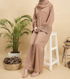 Best Selling Beautiful Dubai Women Abaya Traditional Islamic Muslim Clothing & <b>Accessories</b> <b>Floor</b> Length Long Sleeves Front Open - Product Image 6