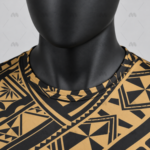 Camiseta Personalizada de Talla Grande para Hombre con Estampado de la Bandera de Chuuk, Cuello Redondo, Manga Corta, Tejida, Transpirable, de Secado Rápido, Poliéster y Elastano, Informal - Product Image 4