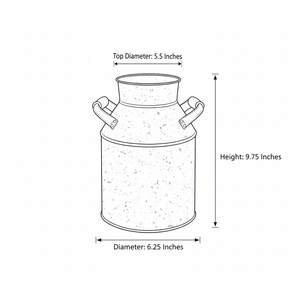 Vase rustique galvanisé Headway de 9,75 po de hauteur, style ferme, pour arrangements floraux, mariages, spas et compositions florales - Product Image 6
