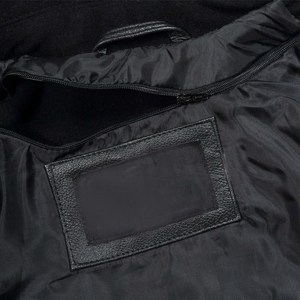 High Quality <b>Retro</b> Wool <b>Leather</b> <b>Jacket</b> Comfortable Stand Collar Fashionable Classic Style Size 4XL for Everyday Winter Wear - Product Image 3