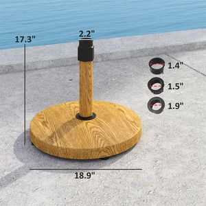 Ombrellone da Giardino Quadrato con Base in Acciaio Inox e Ferro per Patio, Ristorante, Hotel, Spiaggia - Consigliato per la Pioggia - Product Image 2