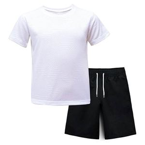 Conjunto Deportivo de Verano para Hombre, Personalizable, de Alta Demanda, de Dos Piezas, de Algodón, Manga Corta, Camiseta y Pantalones Cortos, Unisex - Product Image 4