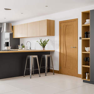 Porte intérieure moderne pré-assemblée en bois massif pour chambre et salle de bain, MDF PVC pour hôtels et maisons, conception d'usine pour usage commercial - Product Image 5