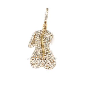 Pendentif en moissanite VVS fait main sur mesure, argent 925 plaqué or 14 carats, haute qualité, minimaliste, tendance, unisexe, anniversaire - Product Image 1