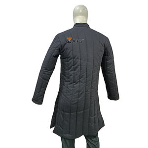 Manteau Gambeson Noir Médiéval à Manches Longues, Veste en Coton Épaisse Rembourrée, Armure de Chevalier Faite à la Main, Costume de Cosplay pour Reconstitutions Historiques - Product Image 5